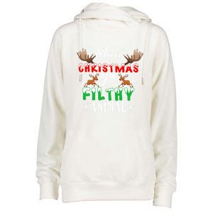 Funny Alone At Home Movies Merry Christmas You Filty Animal Great Gift Womens Funnel Neck Pullover Hood