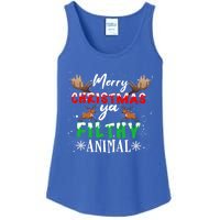 Funny Alone At Home Movies Merry Christmas You Filty Animal Great Gift Ladies Essential Tank