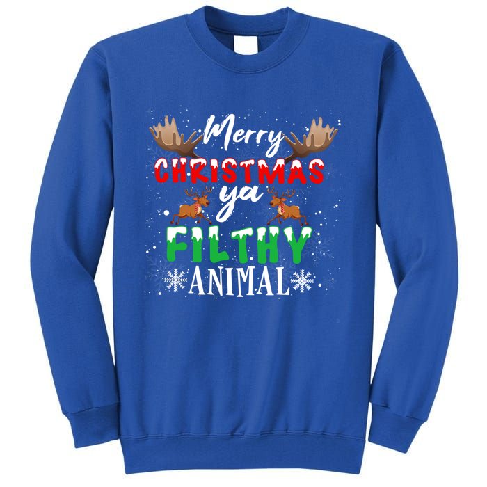 Funny Alone At Home Movies Merry Christmas You Filty Animal Great Gift Tall Sweatshirt