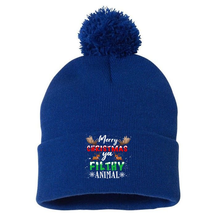 Funny Alone At Home Movies Merry Christmas You Filty Animal Great Gift Pom Pom 12in Knit Beanie