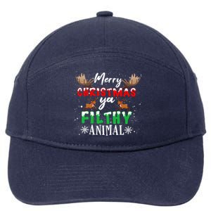 Funny Alone At Home Movies Merry Christmas You Filty Animal Great Gift 7-Panel Snapback Hat