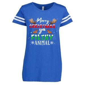 Funny Alone At Home Movies Merry Christmas You Filty Animal Great Gift Enza Ladies Jersey Football T-Shirt