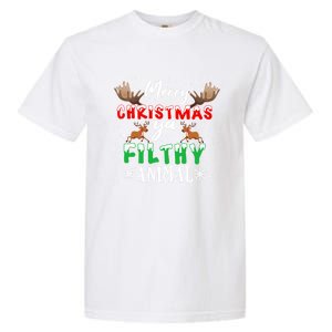 Funny Alone At Home Movies Merry Christmas You Filty Animal Great Gift Garment-Dyed Heavyweight T-Shirt