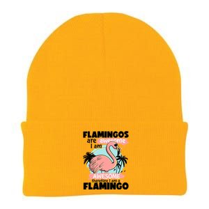 Flamingos Are Awesome I Am Awesome Funny Pink Flamingoes Gift Knit Cap Winter Beanie