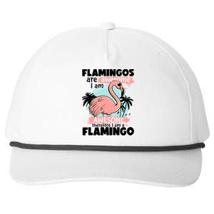 Flamingos Are Awesome I Am Awesome Funny Pink Flamingoes Gift Snapback Five-Panel Rope Hat