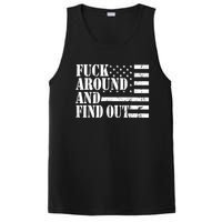 Fuck Around And Find Out American USA Flag Funny PosiCharge Competitor Tank