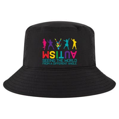 Funny Autism Awareness Seeing The World From Different Angles Cool Comfort Performance Bucket Hat