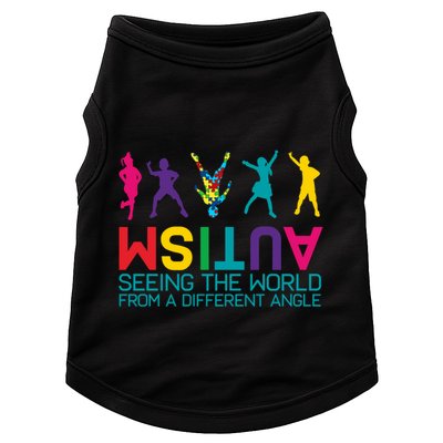 Funny Autism Awareness Seeing The World From Different Angles Doggie Tank