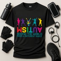 Funny Autism Awareness Seeing The World From Different Angles Performance Shirt