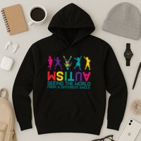 Funny Autism Awareness Seeing The World From Different Angles Hoodie