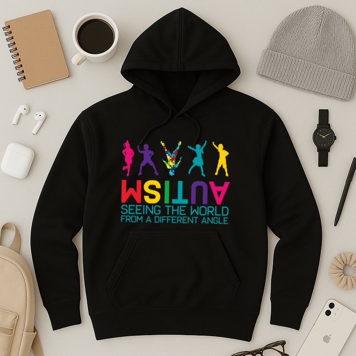 Funny Autism Awareness Seeing The World From Different Angles Hoodie