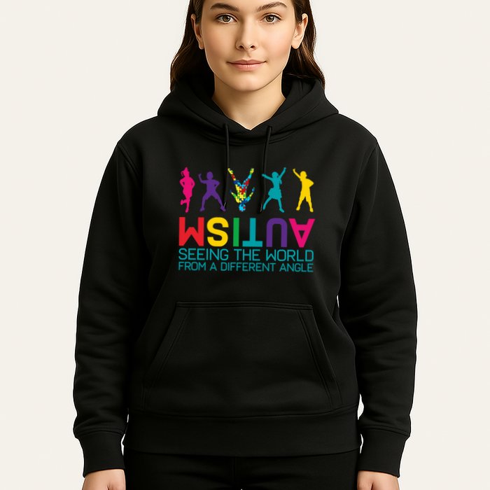 Funny Autism Awareness Seeing The World From Different Angles Hoodie