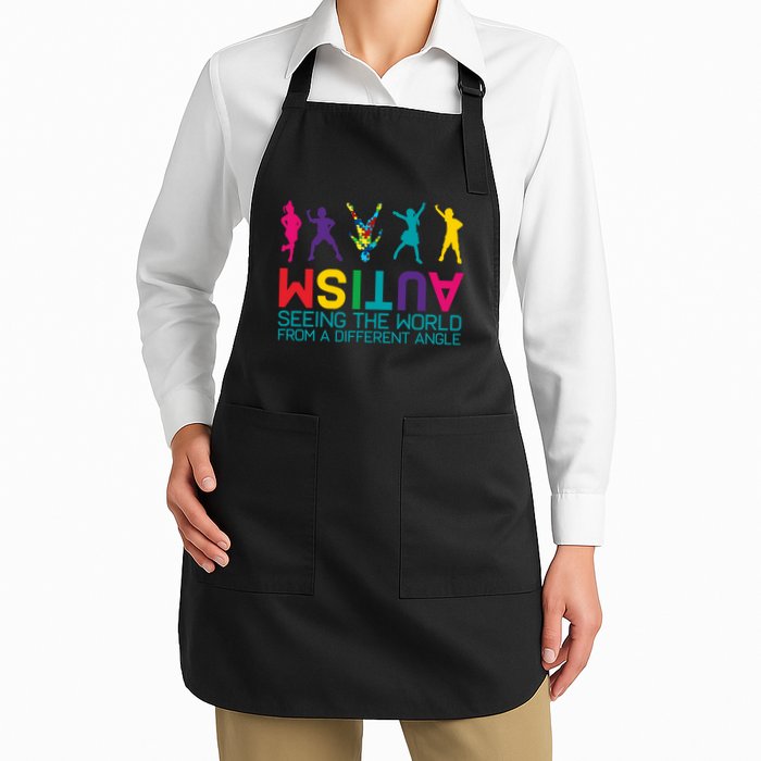 Funny Autism Awareness Seeing The World From Different Angles Apron