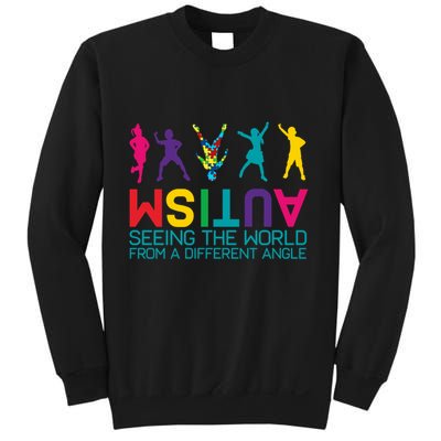 Funny Autism Awareness Seeing The World From Different Angles Sweatshirt