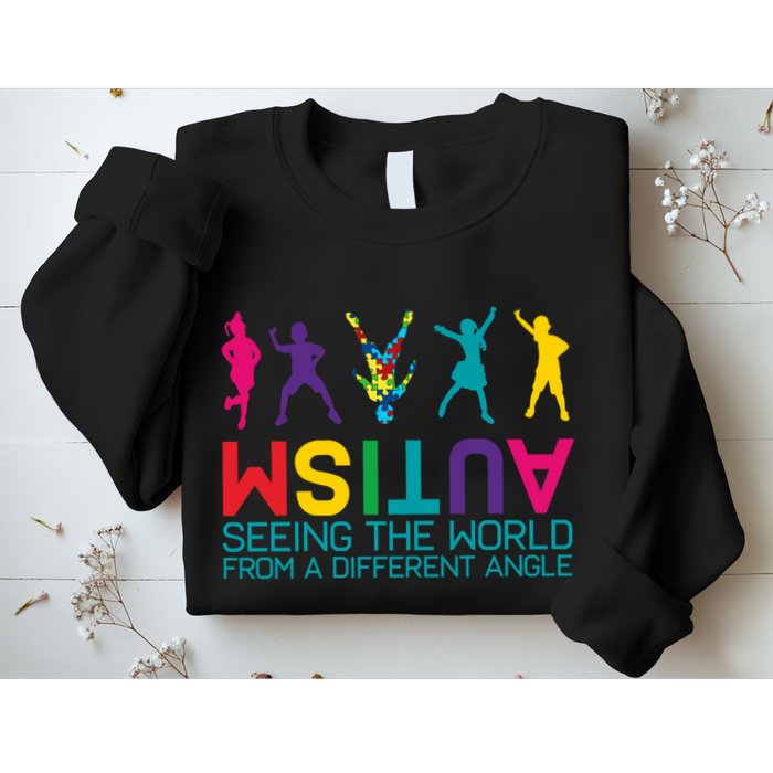 Funny Autism Awareness Seeing The World From Different Angles Sweatshirt