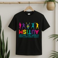 Funny Autism Awareness Seeing The World From Different Angles T-Shirt