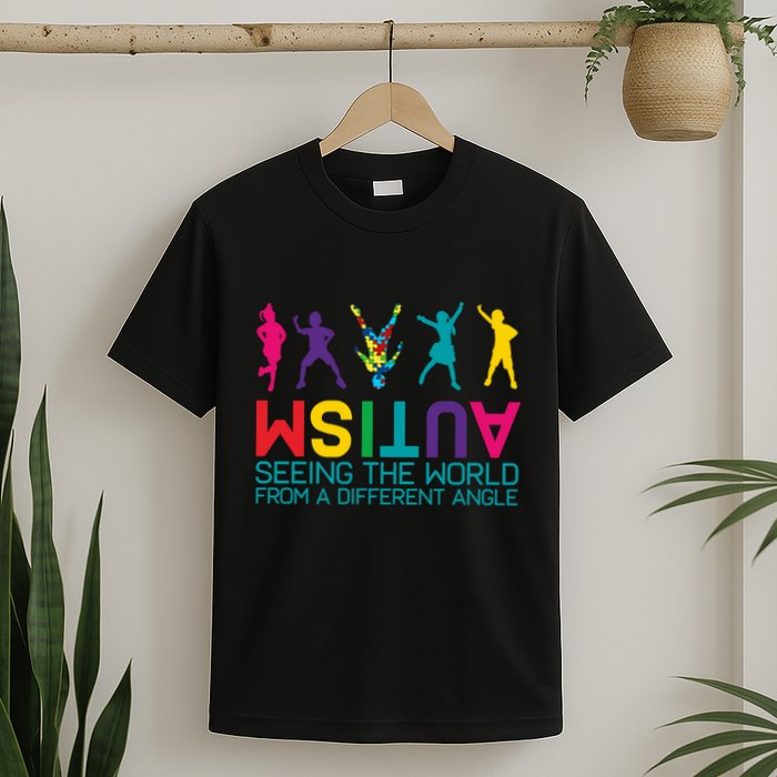 Funny Autism Awareness Seeing The World From Different Angles T-Shirt