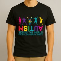 Funny Autism Awareness Seeing The World From Different Angles T-Shirt