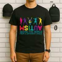 Funny Autism Awareness Seeing The World From Different Angles T-Shirt