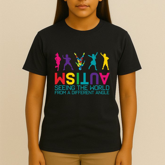 Funny Autism Awareness Seeing The World From Different Angles T-Shirt