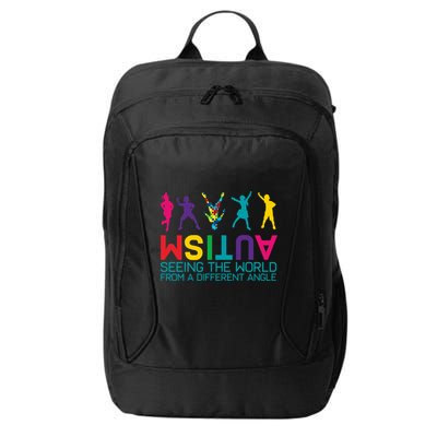 Funny Autism Awareness Seeing The World From Different Angles City Backpack