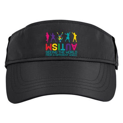 Funny Autism Awareness Seeing The World From Different Angles Adult Drive Performance Visor