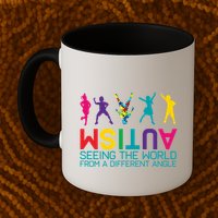 Funny Autism Awareness Seeing The World From Different Angles Mug