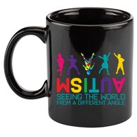 Funny Autism Awareness Seeing The World From Different Angles 11oz C Handle Ceramic Mug