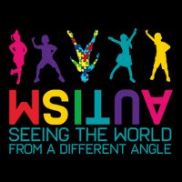 Funny Autism Awareness Seeing The World From Different Angles Flat Bill Trucker Hat