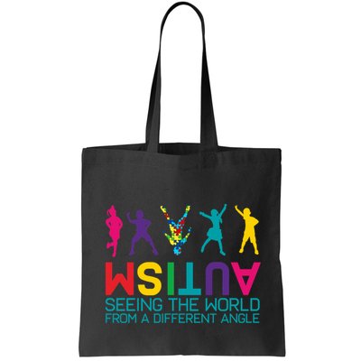 Funny Autism Awareness Seeing The World From Different Angles Bag