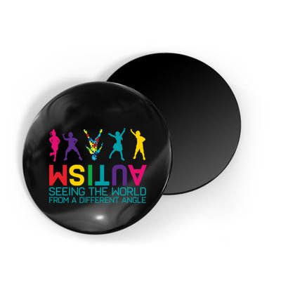 Funny Autism Awareness Seeing The World From Different Angles Magnet