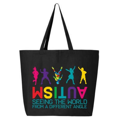 Funny Autism Awareness Seeing The World From Different Angles 25L Jumbo Tote