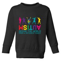 Funny Autism Awareness Seeing The World From Different Angles Toddler Sweatshirt