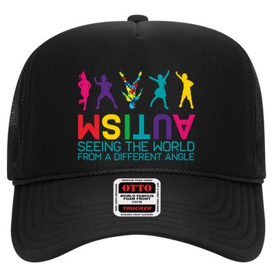 Funny Autism Awareness Seeing The World From Different Angles Trucker Hat