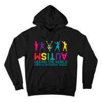 Funny Autism Awareness Seeing The World From Different Angles Tall Hoodie