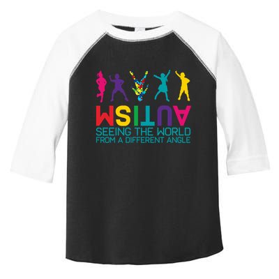 Funny Autism Awareness Seeing The World From Different Angles Toddler Fine Jersey T-Shirt