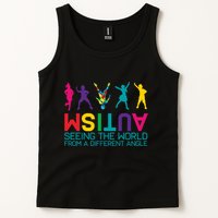 Funny Autism Awareness Seeing The World From Different Angles Tank Top
