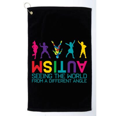 Funny Autism Awareness Seeing The World From Different Angles Golf Towel
