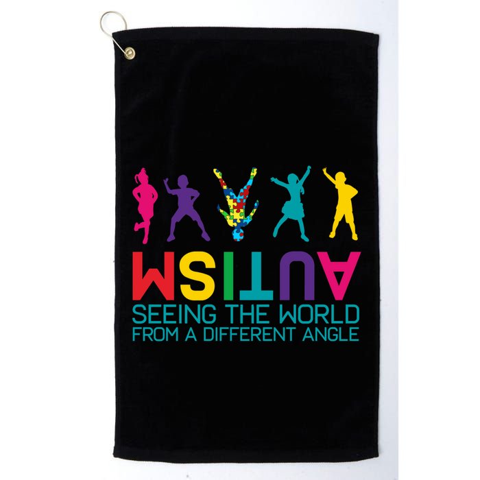 Funny Autism Awareness Seeing The World From Different Angles Golf Towel