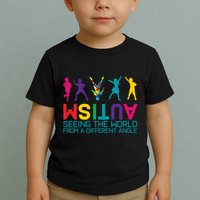 Funny Autism Awareness Seeing The World From Different Angles Toddler T-Shirt