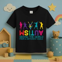Funny Autism Awareness Seeing The World From Different Angles Toddler T-Shirt
