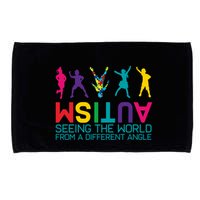 Funny Autism Awareness Seeing The World From Different Angles Microfiber Hand Towel
