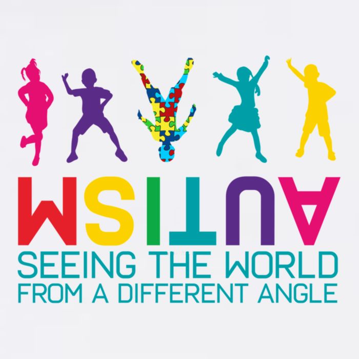 Funny Autism Awareness Seeing The World From Different Angles Garment-Dyed Sweatshirt