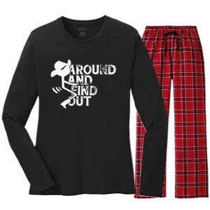 Fuck Around And Find Out Women's Long Sleeve Flannel Pajama Set 