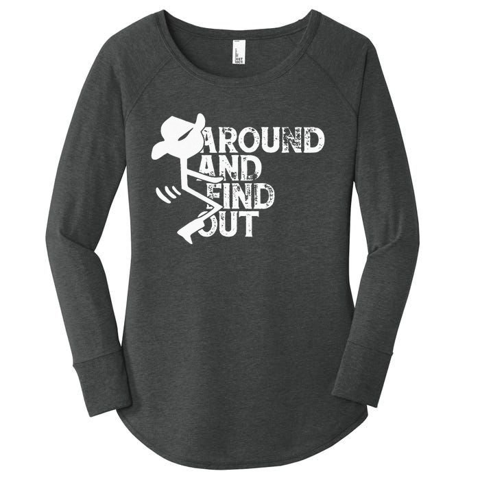 Fuck Around And Find Out Women's Perfect Tri Tunic Long Sleeve Shirt