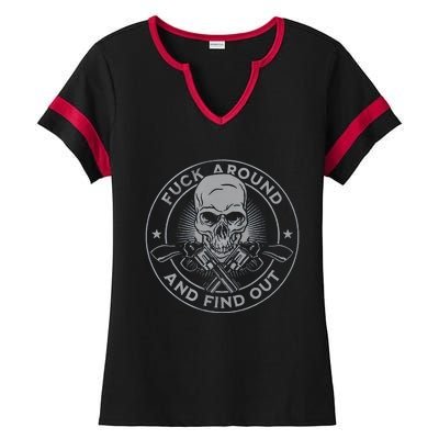 Fuck Around And Find Out Ladies Halftime Notch Neck Tee