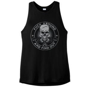 Fuck Around And Find Out Ladies PosiCharge Tri-Blend Wicking Tank