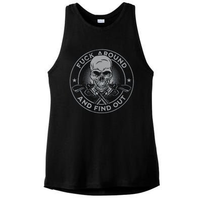 Fuck Around And Find Out Ladies PosiCharge Tri-Blend Wicking Tank