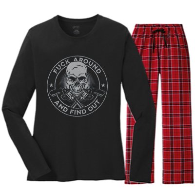 Fuck Around And Find Out Women's Long Sleeve Flannel Pajama Set 