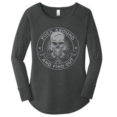 Fuck Around And Find Out Women's Perfect Tri Tunic Long Sleeve Shirt